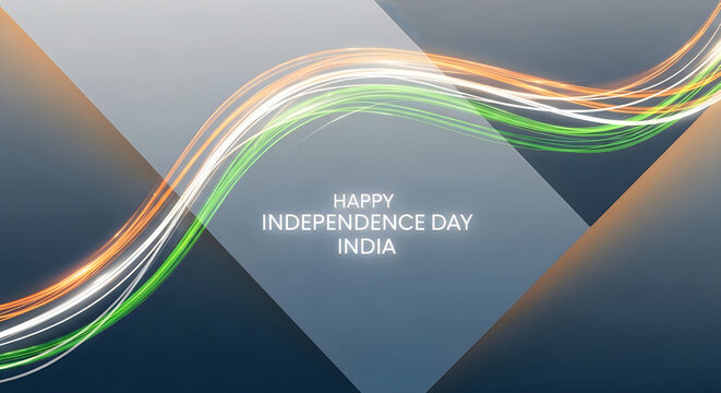 Celebrating independence day india vibrant abstract waves of the indian flag