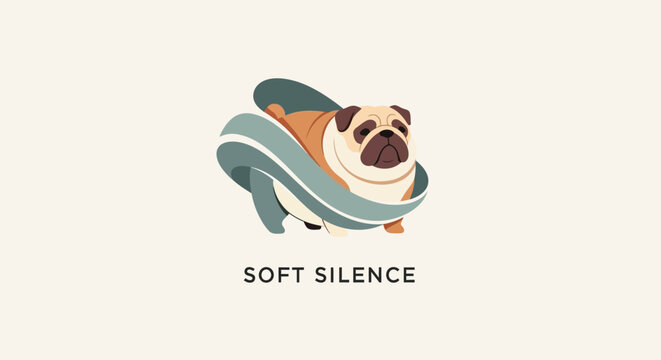 Adorable Pug Dog Comfortably Wrapped in a Cozy Blanket.