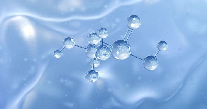 Pyrophosphoric acid rotating molecular structure, 3d model of inorganic acid
