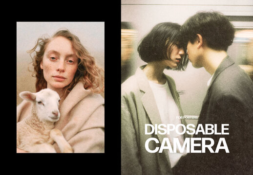 Disposable Camera Photo Effect &ndash; Bleaching for Poster & Social Media (PSD)
