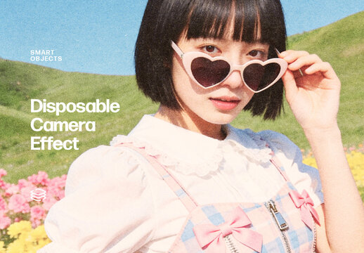 Disposable Camera Photo Effect &ndash; Bleaching for Album Cover & Social Media (PSD)