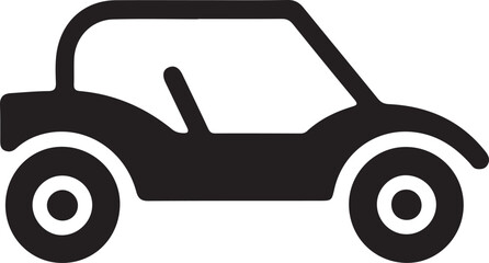 Naklejka premium Pictogram car black icon. Flat vector illustration