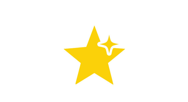 Golden star icons on white background.