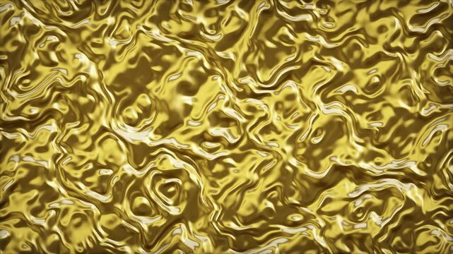 Abstract liquid gold texture background with rippled surface