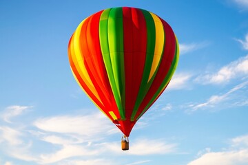 Obraz premium Colorful Hot Air Balloon Floating in the Clear Sky During Daylight