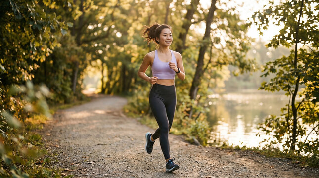 Refreshing Park Morning Run 상쾌한 공원의 아침 러닝 순간