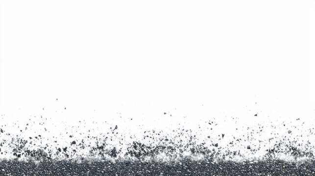 Rough Asphalt Texture Isolated on White Background