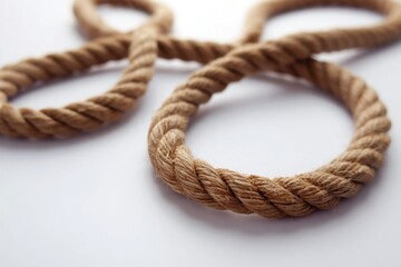 Obraz premium Crafting With Natural Fiber Rope for DIY Projects and Creative Uses in Home Decor and Arts
