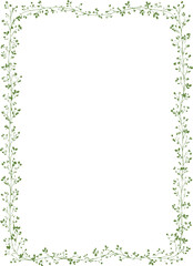 Green botanical border frame vector illustration © OOO