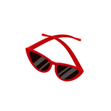 Round brown sunglasses icon for summer travel fashion.