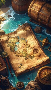 Pirate treasure map quest