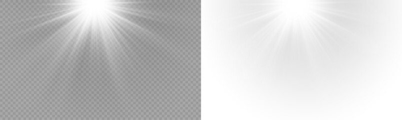Vector transparent light flare, sunlight special lens flare light effect. Stock royalty free PNG image. © David