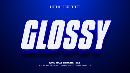 Obraz premium glossy editable text effect 3d vector premium