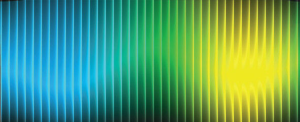 Reeded ripple texture background, translucent glass gradient with gentle stripe relief. Diffused optical spectrum, airy pastel field, iridescent vector illustration © Yuyud
