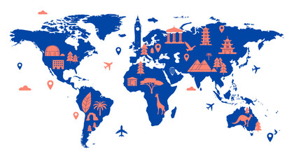 Fototapeta premium World Exploration and Travel Concept.eps
