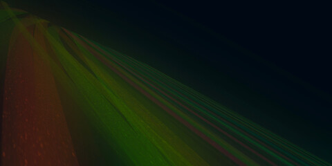 Fototapeta premium Abstract Cyberpunk Style Diagonal Light Path with Green and Red Glow