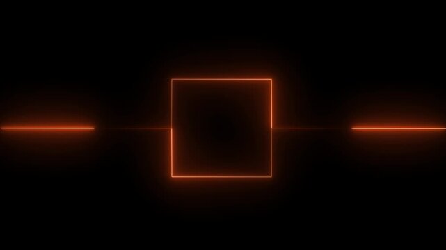 Futuristic Green Neon Light Frame with Horizontal Pulsing Lines.4k motion video.