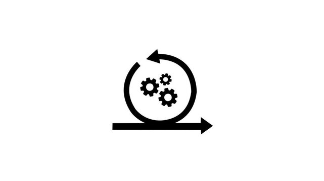 Agile management, the principles of agile software development and lean management to various management processes, product development lifecycle and project management.4k motion video.