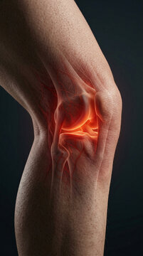 Knee Pain Highlight Medical Concept
