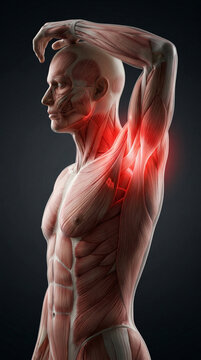 Shoulder Pain Anatomy Medical Concept