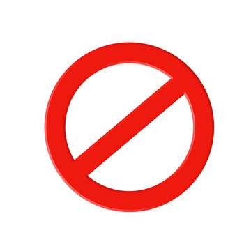3d render of a forbidden sign not allowed