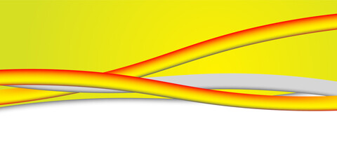 Fototapeta premium Abstract Yellow and White Wavy Background with Energetic Flowing Curves. Vector Illustration