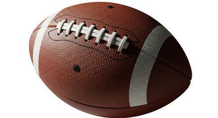 Fototapeta premium American Football Closeup Isolated on White Background for Sports and Recreation Concepts