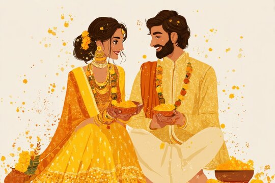 Vibrant Indian Haldi Wedding Celebration
