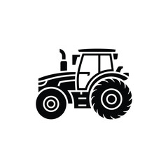 Obraz premium Black and white of a classic pickup truck with oversized tires off-road vehicle farm truck