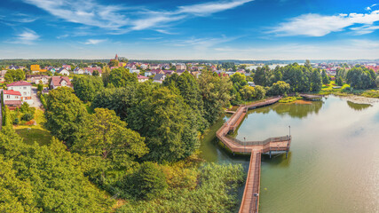  Stężyca. Jezioro Raduńskie Górne i jezioro Raduńskie Dolne. © Janusz Lipiński