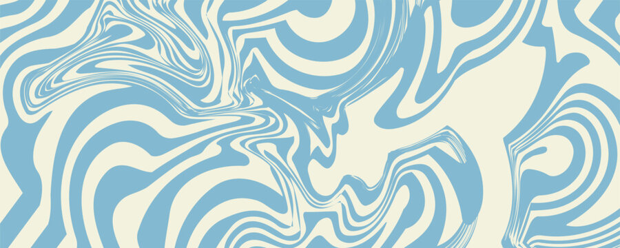 Groovy hippie 70s backgrounds. Waves, swirl, twirl pattern