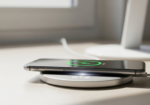 ワイヤレス充電器でスマホを充電