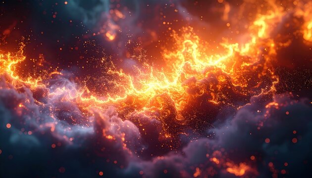 Intense Cosmic Firestorm and Plasma Explosion