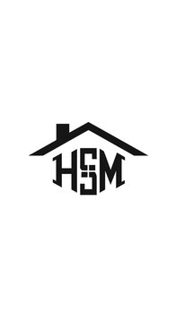 Modern House Logo with HSM Initials