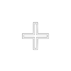 Obraz premium Cross Symbol Religious Icon Sign.