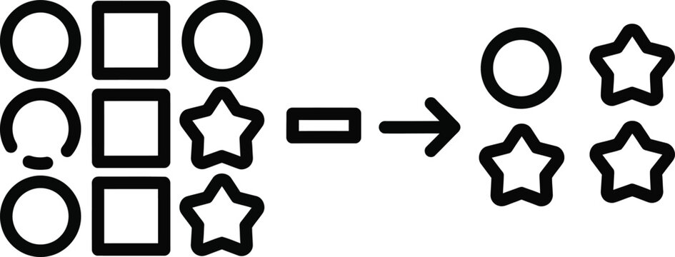 Geometric Shapes Transformation: Circles, Squares, Stars to Circles and Stars