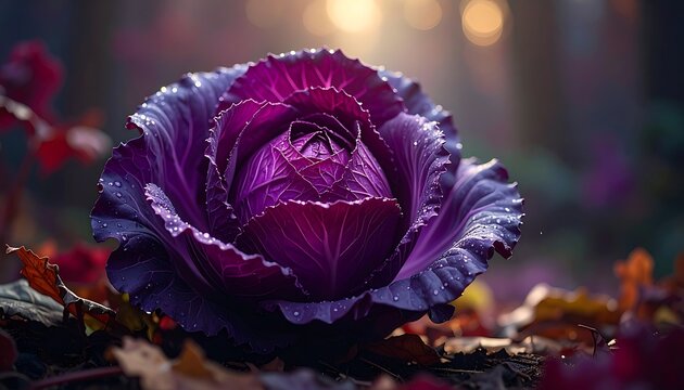 Purple Brassica Bloom