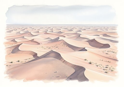 Geological map depicting terrain elevation and sediment distribution in a desert region