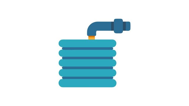 Stylized irrigation tubing stack on White Background illustration