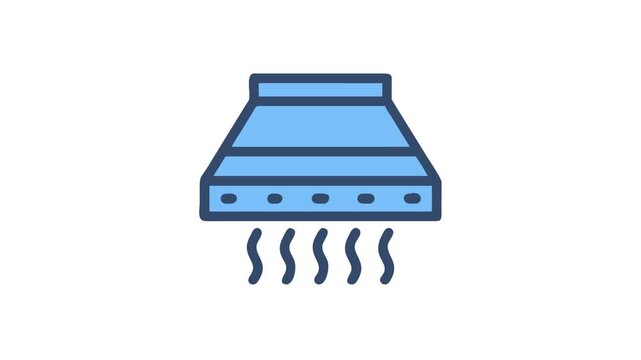 Kitchen exhaust hood illustration on a White Background
