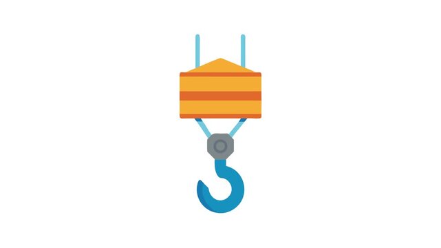 Crane hook vector icon on White Background for design