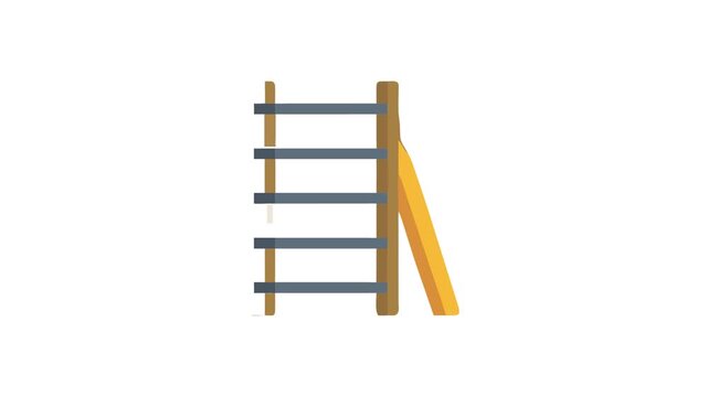 A simple monkey bar vector illustration on White Background