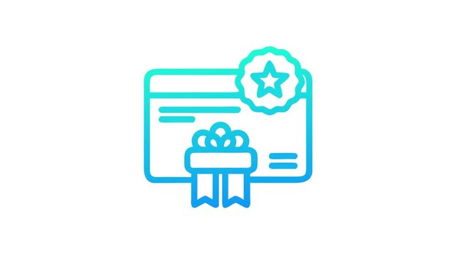 Loyalty reward card with a gift box and star