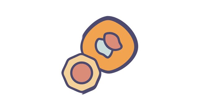 Stylized flat illustration of handmade soap on White Background