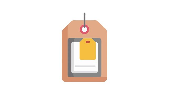 Isolated vector price tag with blank space and label
