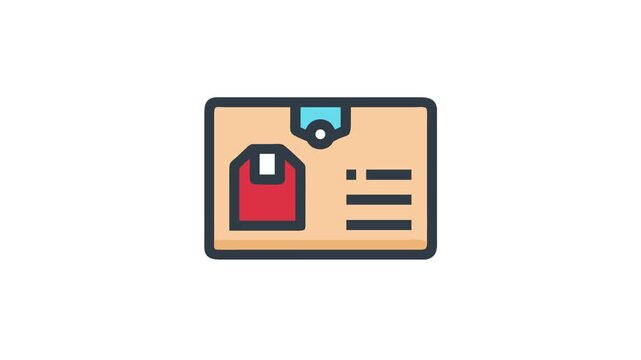Stylized shipping box icon for logistics and delivery services