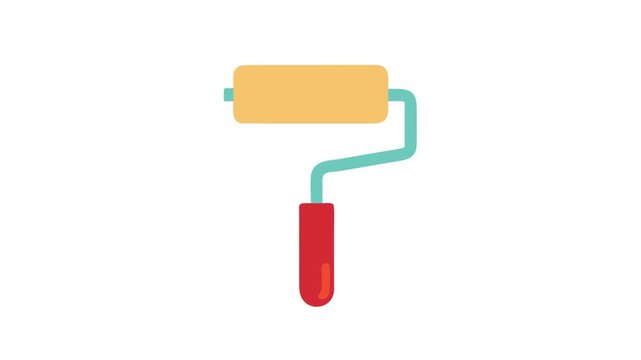 Isolated paint roller icon illustration on a White Background