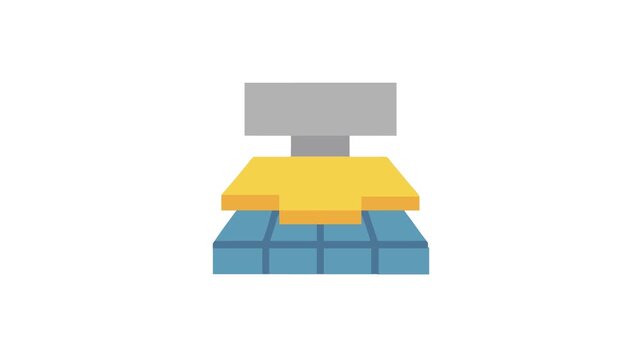 Abstract platform with geometric shapes in a blocky style