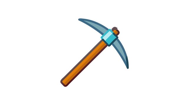Stylized illustration of pickaxe on a White Background