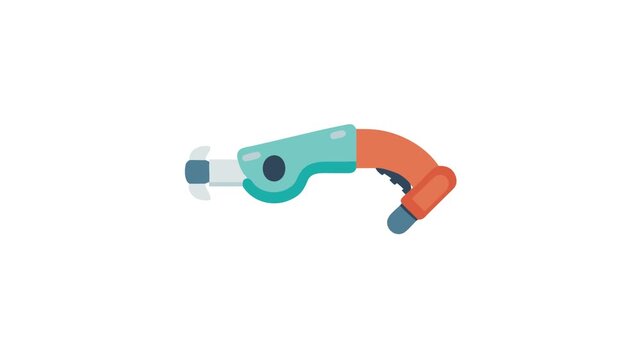 Abstract futuristic tool with geometric shapes on White Background